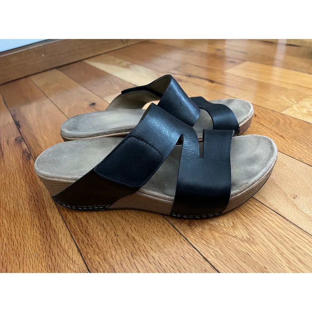 DANSKO Lacee Burnished‎ Calf Wedge Sandals Size 37/US 7